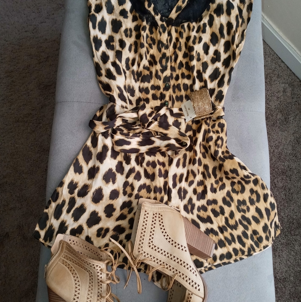 Forever 21 Cheetah Print Romper